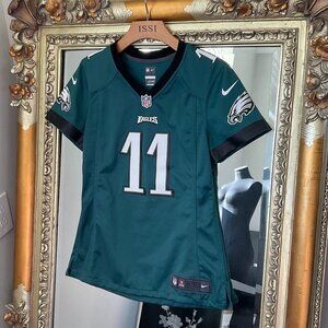 Nike NFL Wentz 11 Eagle Regular Fit V-Neck T-Shirt Short Sleeve Size S Blue
